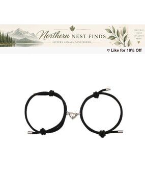 Magnetic Couples Bracelets Nylon Rope Stainless Steel Promise Love Heart